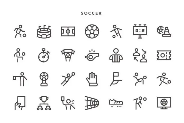 Vector illustration of Soccer Icons