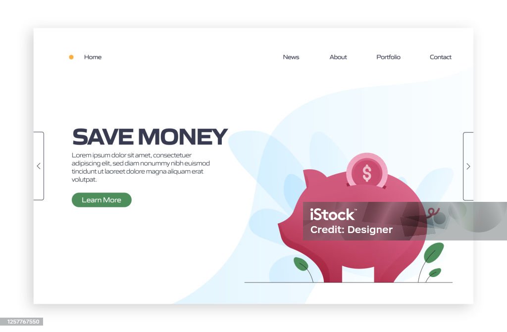 Design Save Money Save Money Concept Vector Illustration For Landing Page Template ...