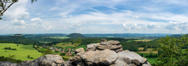 istock Panoramic view at the Lilienstein in the Saxon Switzerland 1257769880