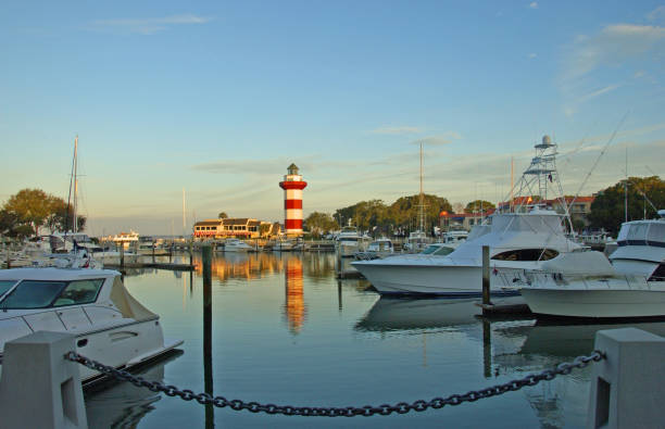 istock Lighthouse-Harbor Town-Hilton Head Island SC-Sunrise 1257771534