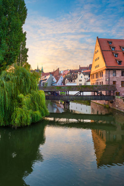 istock Henkersteg in Nuremberg, Germany on the Pegnitz River 1257773150