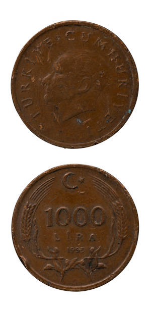 istock Old 1000 Turkish Lira Coin 1257778163