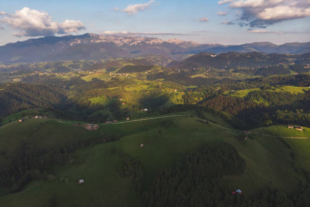 istock Summer sunrise in the Transylvanian village 1257779761