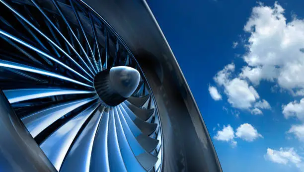 Photo of Aircraft jet engine turbine