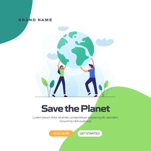 zapisz planet concept vector ilustracja dla banner witryny, materiały reklamowe i marketingowe, reklamy online, prezentacji biznesowej itp. - save the planet stock illustrations