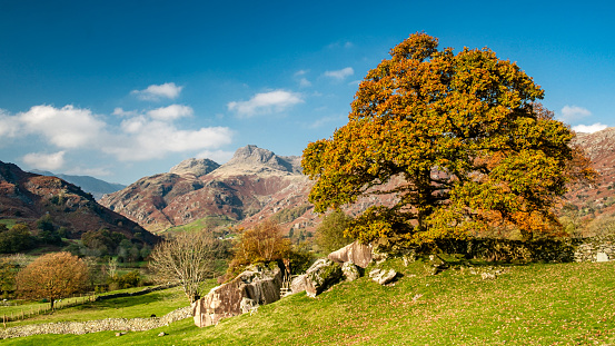 Lansdale Pikes from Lansdale Boulders in the English Lake District. Taken at the start of autumn