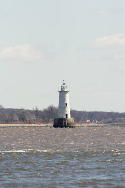 istock Great Beds Lighthouse in Raritan Bay New Jersey 1257798925