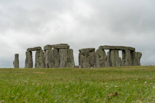 istock Stonehenge on a cloudy British weather 1257799780