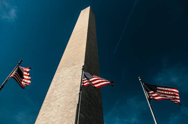istock American Flags by Washington Monument 1257801060