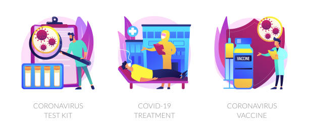 illustrazioni stock, clip art, cartoni animati e icone di tendenza di diagnosi del virus e trattamento del paziente concetto astratto vettore il - death toll