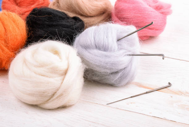 istock Close up of wool needle felting kit 1257810540