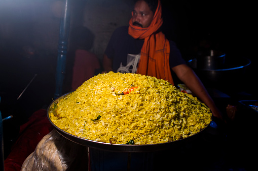 Mumbai, Maharashtra, India, 1st of January 2024, A greengrocer in the street,