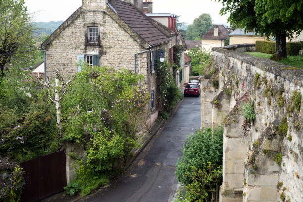 istock Pretty lane in a French town 1257821069