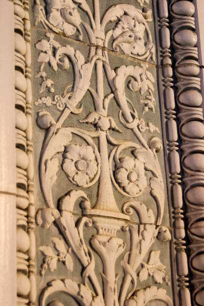 istock ornate carving on side of building 1257827651