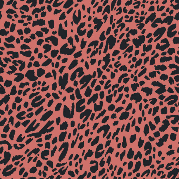 Seamless pattern made of leopard spots skin texture. African animal fur background. Spotted ornament. Vintage style. Good for wrapping, banner, fashion, textile and fabric. Seamless pattern made of leopard spots skin texture. African animal fur background. Spotted ornament. Vintage style. Good for wrapping, banner, fashion, textile and fabric. animal body part illustrations stock illustrations