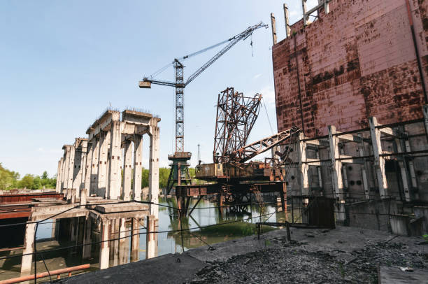 istock Reactors building 5 and 6 in Pripyat, Chernobyl exclusion Zone. Chernobyl Nuclear Power Plant Zone of Alienation in Ukraine Soviet Union 1257829902