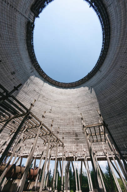 istock Cooling stack of Reactors building in Pripyat, Chernobyl exclusion Zone. Chernobyl Nuclear Power Plant Zone of Alienation in Ukraine Soviet Union 1257829918
