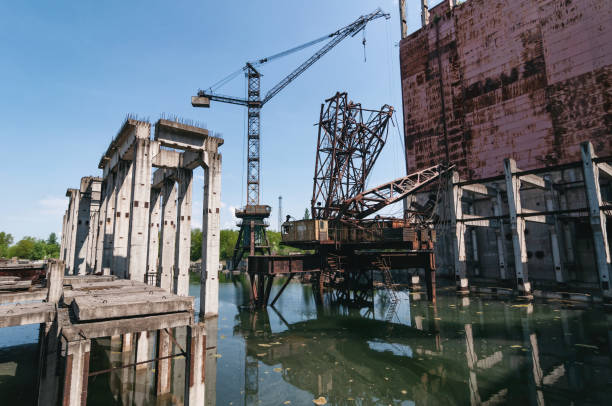 istock Reactors building 5 and 6 in Pripyat, Chernobyl exclusion Zone. Chernobyl Nuclear Power Plant Zone of Alienation in Ukraine Soviet Union 1257830213