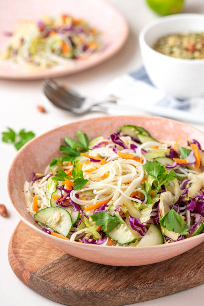 istock Salad with noodles, vegetables and sesame seeds 1257832400