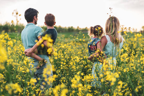 istock Young family enjoying nature 1257833339
