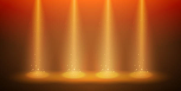 istock Magic shiny background with spotlight. Stars and dust like nature light on the scene. 1257838248