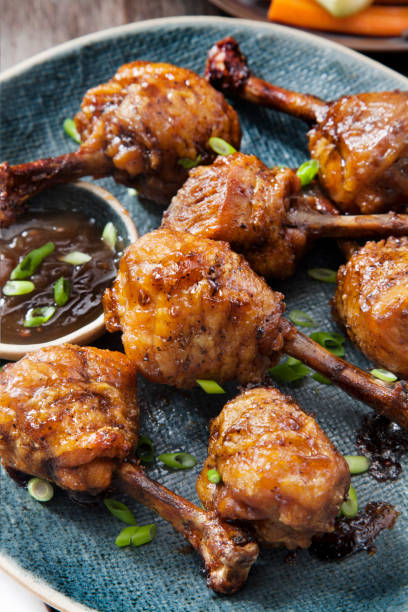 istock Honey Garlic Lollipop Chicken Wings with Dip 1257838485