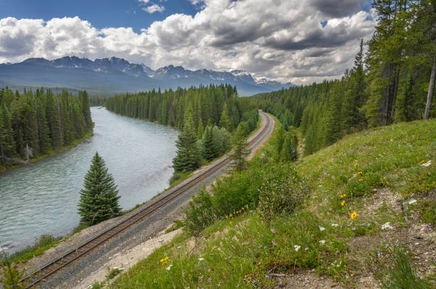 istock River and Train Track in Banff National Park 1257840209