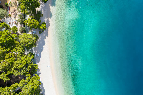 istock Empty beaches at the Makarska Riviera, Dalmatia, Croatia 1257840694