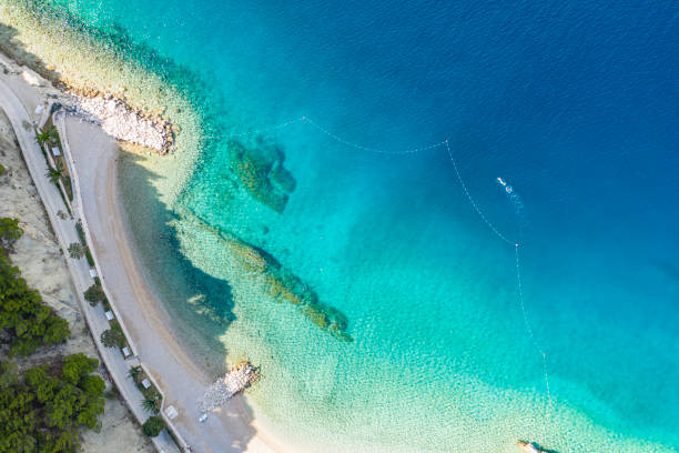 istock Empty beaches at the Makarska Riviera, Dalmatia, Croatia 1257840785
