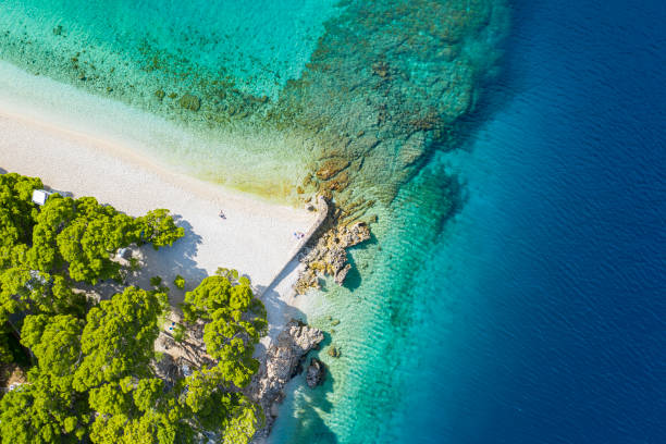 istock Empty beaches at the Makarska Riviera, Dalmatia, Croatia 1257840834