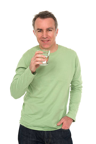 istock Man with glass of water 125784135