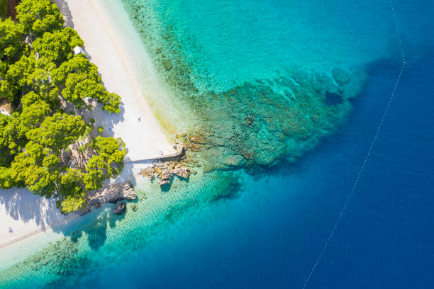istock Empty beaches at the Makarska Riviera, Dalmatia, Croatia 1257841391