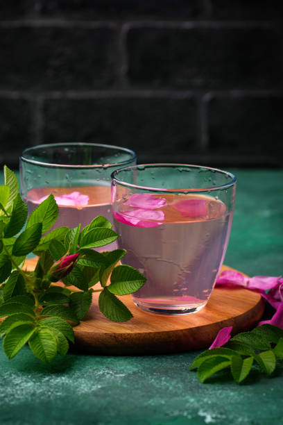 istock Pink rose water, summer healthy drink 1257844320
