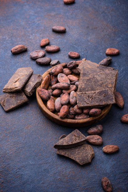 istock Natural cocoa beans and chocolate 1257844372