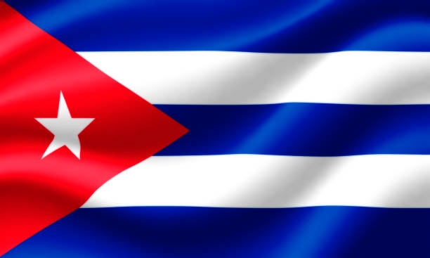 istock Flag of Cuba waving in the wind. Render 3D. 1257848157