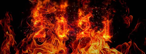istock 3D illustration of burning numbers 2021 1257852505