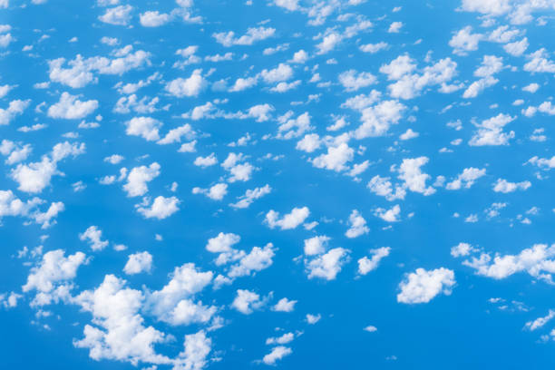 istock Skyscape with clouds aerial view 1257854176