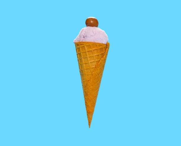 istock fresh sweet potato ice cream cone with a chocolate candy on top 1257861822