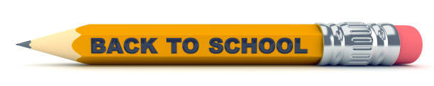 小さな鋭い鉛筆 - 学校に戻る - pencil office supply yellow sharp ストックフォトと画像