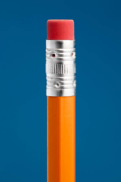 istock Close up of single yellow pencil eraser 1257862486