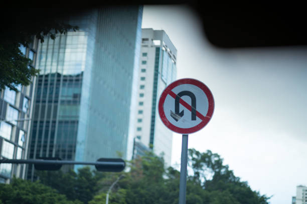 Traffic sign in modern city