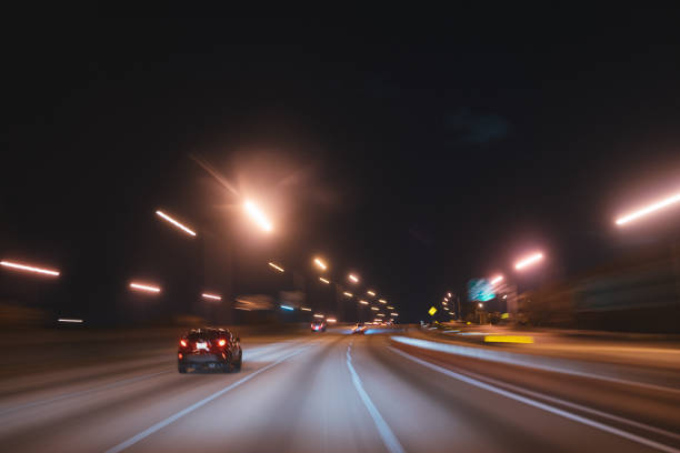 Nearly empty motorway Miami Florida
