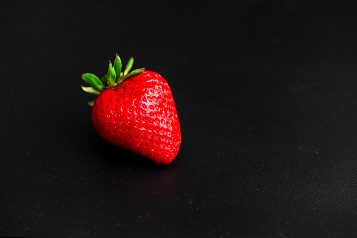 Strawberry isolated on white background. Ripe fresh strawberry Clipping Path. Professional studio macro shooting. Fresh berry on white background.