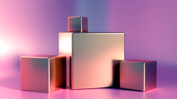 istock Elegant, beautiful abstract background with elements, studio, pedestal, minimalism. 3d illustration, 3d rendering. 1257899766