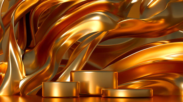 istock Beautiful, elegant background with a pedestal and a showcase. 3d illustration, 3d rendering. 1257899774