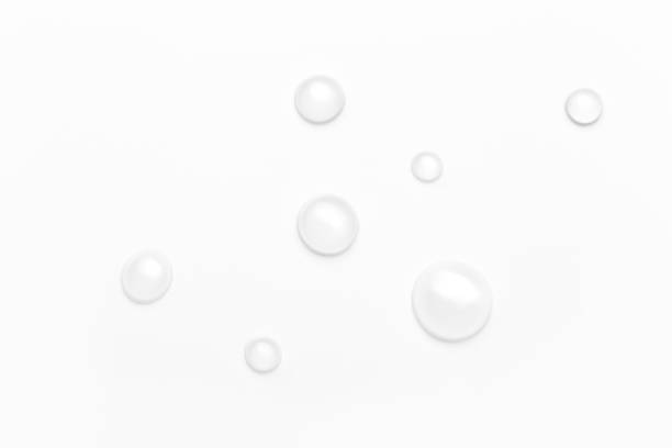 istock drops of water on a white background, top view. minimalism. purity 1257901001