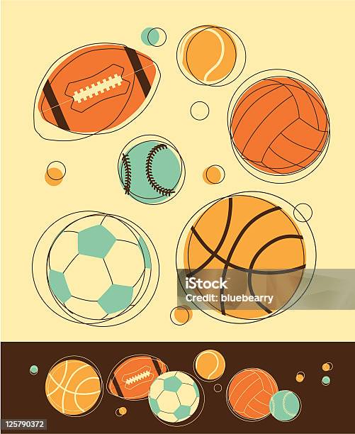 Sfere Di Sport - Immagini vettoriali stock e altre immagini di Arancione - Arancione, Attrezzatura, Basket
