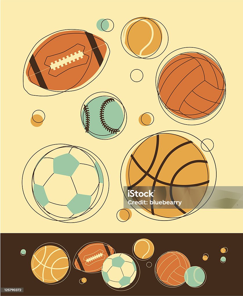 Sportowe piłki - Grafika wektorowa royalty-free (Bez ludzi)