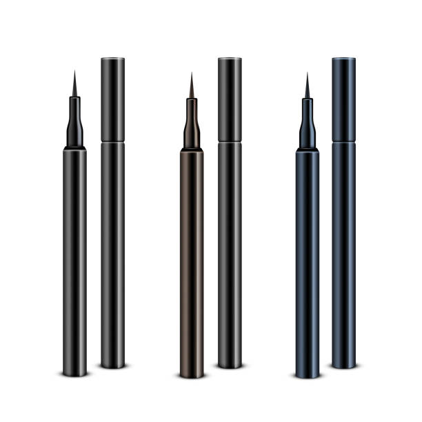 istock Set of Colored Cosmetic Makeup Eyeliner Pencils 1257906580