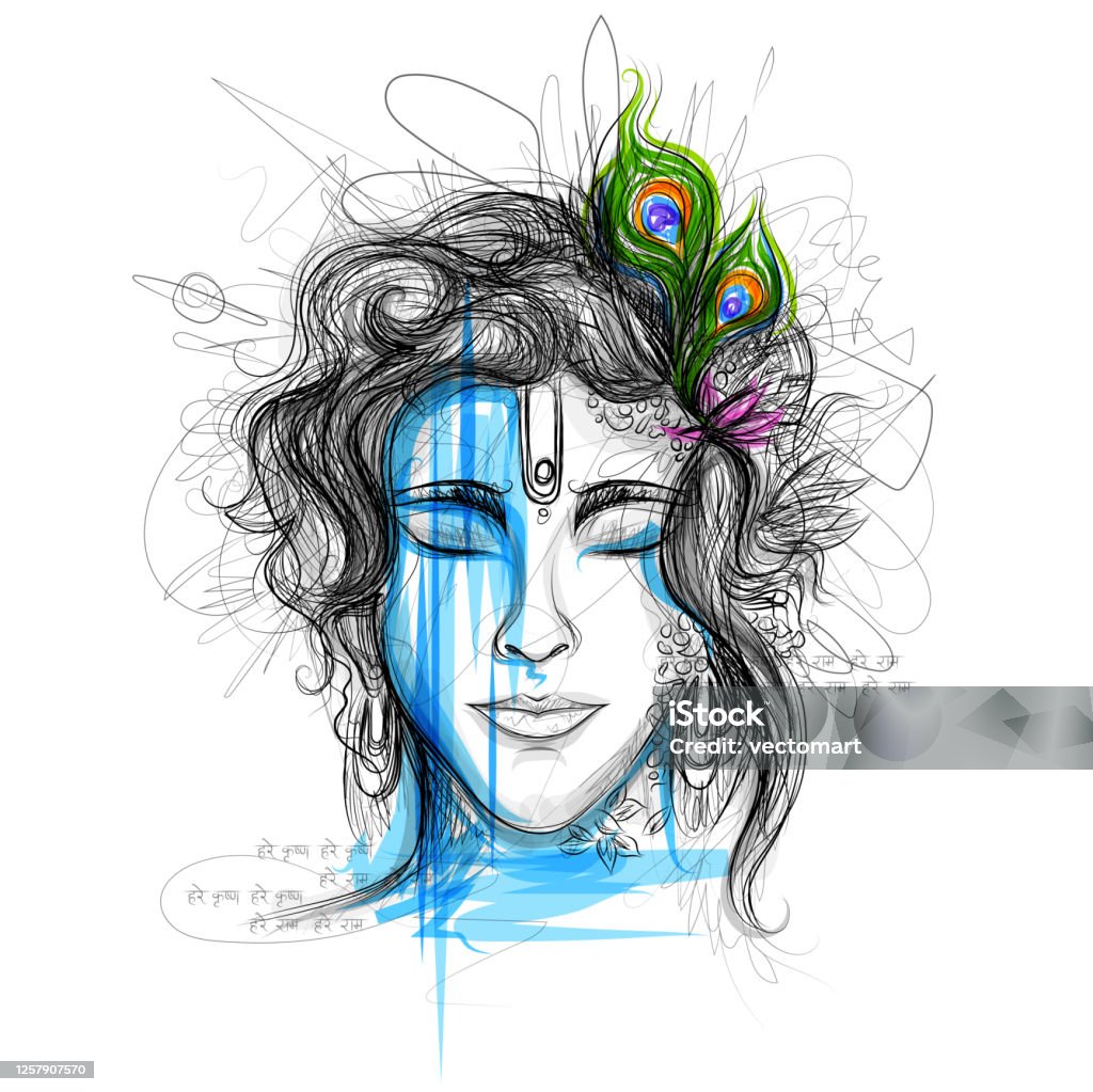 Lord Krishna In Happy Janmashtami Festival Background Of India ...